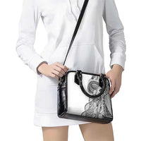 Samoan DNA Art Tattoo Shoulder Handbag Polynesian Pattern White Color LT03 - Polynesian Pride