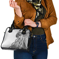Samoan DNA Art Tattoo Shoulder Handbag Polynesian Pattern White Color LT03 - Polynesian Pride