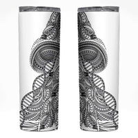 Samoan DNA Art Tattoo Skinny Tumbler Polynesian Pattern White Color LT03 White - Polynesian Pride