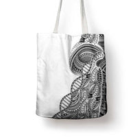 Samoan DNA Art Tattoo Tote Bag Polynesian Pattern White Color LT03 - Polynesian Pride