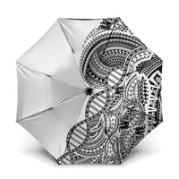 Samoan DNA Art Tattoo Umbrella Polynesian Pattern White Color LT03 One Size Folded 11.42 inch Opened Diameter 37.4 inch White - Polynesian Pride