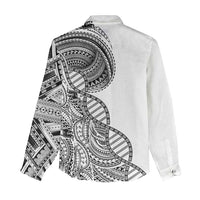 Samoan DNA Art Tattoo Women Casual Shirt Polynesian Pattern White Color LT03 - Polynesian Pride