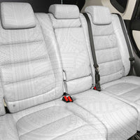 Samoan DNA Art Tattoo Back Car Seat Cover Polynesian Pattern All White LT03 - Polynesian Pride