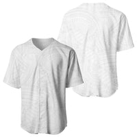 Samoan DNA Art Tattoo Baseball Jersey Polynesian Pattern All White LT03 - Polynesian Pride