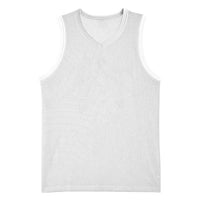 Samoan DNA Art Tattoo Basketball Jersey Polynesian Pattern All White LT03 Unisex White - Polynesian Pride