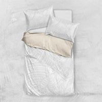 Samoan DNA Art Tattoo Bedding Set Polynesian Pattern All White LT03 US Twin 172cm x 218cm White - Polynesian Pride