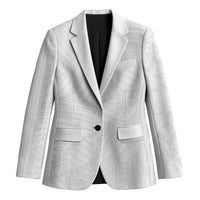 Samoan DNA Art Tattoo Blazer Polynesian Pattern All White LT03 Unisex White - Polynesian Pride