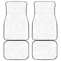 Samoan DNA Art Tattoo Car Mats Polynesian Pattern All White LT03 - Polynesian Pride
