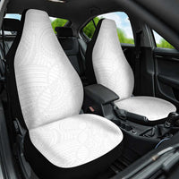 Samoan DNA Art Tattoo Car Seat Cover Polynesian Pattern All White LT03 One Size White - Polynesian Pride