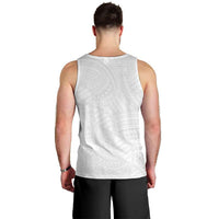 Samoan DNA Art Tattoo Men Tank Top Polynesian Pattern All White LT03 - Polynesian Pride