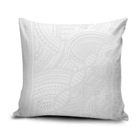 Samoan DNA Art Tattoo Pillow Cover Polynesian Pattern All White LT03 White - Polynesian Pride