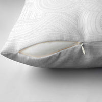 Samoan DNA Art Tattoo Pillow Cover Polynesian Pattern All White LT03 - Polynesian Pride