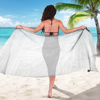 Samoan DNA Art Tattoo Sarong Polynesian Pattern All White LT03 - Polynesian Pride