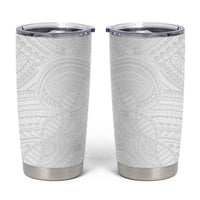 Samoan DNA Art Tattoo Tumbler Cup Polynesian Pattern All White LT03 White - Polynesian Pride