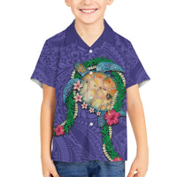 Hawaii Pikake and Maile Lei Hawaiian Shirt Honu Polynesian Pattern Purple Color LT03 - Polynesian Pride