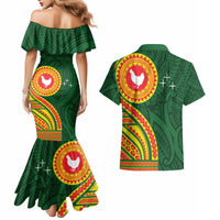 Manu'a Cession Day Couples Matching Mermaid Dress and Hawaiian Shirt Polynesian Pattern LT03 - Polynesian Pride