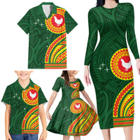 Manu'a Cession Day Family Matching Long Sleeve Bodycon Dress and Hawaiian Shirt Polynesian Pattern LT03 - Polynesian Pride