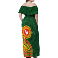 Manu'a Cession Day Family Matching Off Shoulder Maxi Dress and Hawaiian Shirt Polynesian Pattern LT03 - Polynesian Pride