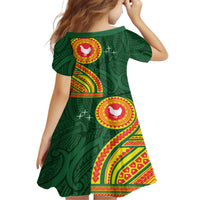 Manu'a Cession Day Family Matching Off Shoulder Short Dress and Hawaiian Shirt Polynesian Pattern LT03 - Polynesian Pride