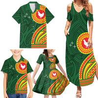 Manu'a Cession Day Family Matching Summer Maxi Dress and Hawaiian Shirt Polynesian Pattern LT03 - Polynesian Pride