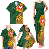 Manu'a Cession Day Family Matching Tank Maxi Dress and Hawaiian Shirt Polynesian Pattern LT03 - Polynesian Pride