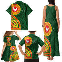 Manu'a Cession Day Family Matching Tank Maxi Dress and Hawaiian Shirt Polynesian Pattern LT03 - Polynesian Pride