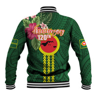 Manu'a Cession Day 120th Anniversary Baseball Jacket Polynesian Pattern and Hibiscus Flower LT03 - Polynesian Pride