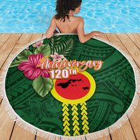Manu'a Cession Day 120th Anniversary Beach Blanket Polynesian Pattern and Hibiscus Flower LT03 - Polynesian Pride