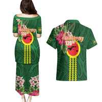 Manu'a Cession Day 120th Anniversary Couples Matching Puletasi and Hawaiian Shirt Polynesian Pattern and Hibiscus Flower LT03 - Polynesian Pride