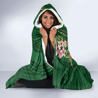 Manu'a Cession Day 120th Anniversary Hooded Blanket Polynesian Pattern and Hibiscus Flower LT03 - Polynesian Pride
