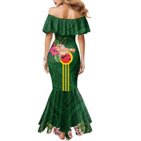 Manu'a Cession Day 120th Anniversary Mermaid Dress Polynesian Pattern and Hibiscus Flower LT03 - Polynesian Pride