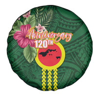 Manu'a Cession Day 120th Anniversary Spare Tire Cover Polynesian Pattern and Hibiscus Flower LT03 - Polynesian Pride