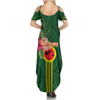 Manu'a Cession Day 120th Anniversary Summer Maxi Dress Polynesian Pattern and Hibiscus Flower LT03 - Polynesian Pride