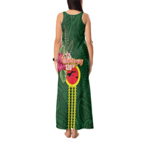Manu'a Cession Day 120th Anniversary Tank Maxi Dress Polynesian Pattern and Hibiscus Flower LT03 - Polynesian Pride