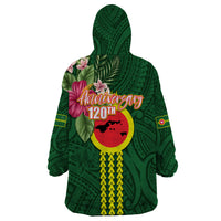Manu'a Cession Day 120th Anniversary Wearable Blanket Hoodie Polynesian Pattern and Hibiscus Flower LT03 - Polynesian Pride