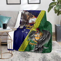 Manu'a Island and American Samoa Blanket Rooster and Eagle Mascot LT03 - Polynesian Pride