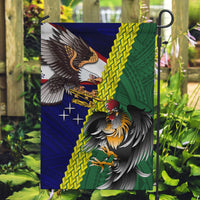 Manu'a Island and American Samoa Garden Flag Rooster and Eagle Mascot LT03 Garden Flag Green - Polynesian Pride