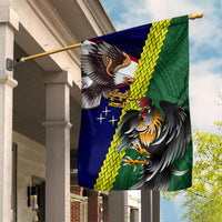 Manu'a Island and American Samoa Garden Flag Rooster and Eagle Mascot LT03 House Flag Green - Polynesian Pride