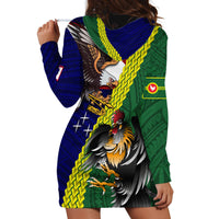 Manu'a Island and American Samoa Hoodie Dress Rooster and Eagle Mascot LT03 - Polynesian Pride