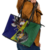 Manu'a Island and American Samoa Leather Tote Bag Rooster and Eagle Mascot LT03 - Polynesian Pride
