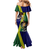 Manu'a Island and American Samoa Mermaid Dress Rooster and Eagle Mascot LT03 - Polynesian Pride