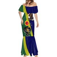 Manu'a Island and American Samoa Mermaid Dress Rooster and Eagle Mascot LT03 - Polynesian Pride