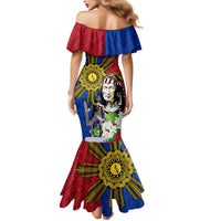 Philippines Lapu-Lapu Mermaid Dress Filipino Sun Tattoo With Yakan Pattern LT03 - Polynesian Pride