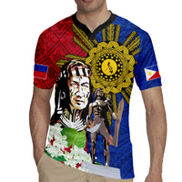 Philippines Lapu-Lapu Rugby Jersey Filipino Sun Tattoo With Yakan Pattern LT03 - Polynesian Pride
