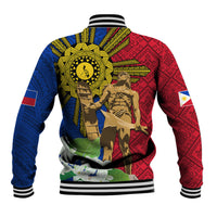 Philippines Lapu Lapu King Jasmine Flowers Baseball Jacket Filipino Sun Tattoo