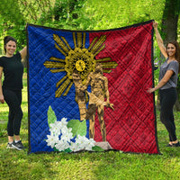 Philippines Lapu Lapu King Jasmine Flowers Quilt Filipino Sun Tattoo