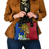 Philippines Lapu Lapu King Jasmine Flowers Shoulder Handbag Filipino Sun Tattoo