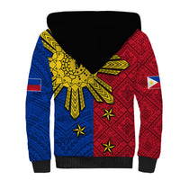 Philippines Sun Batok Tattoo Sherpa Hoodie Polynesian and Yakan Pattern LT03 - Polynesian Pride