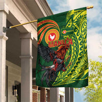 Proud of Manu'a Islands Garden Flag Rooster and Polynesian Art Wing Style