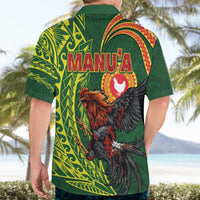 Proud of Manu'a Islands Hawaiian Shirt Rooster and Polynesian Art Wing Style LT03 - Polynesian Pride